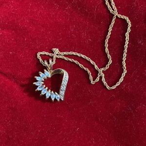 Vintage Avon Gold Heart Necklace